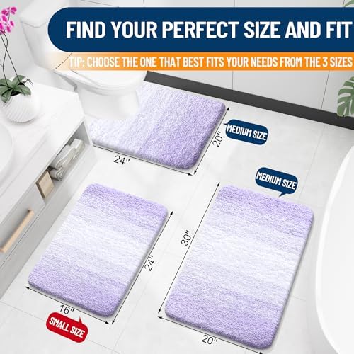 OLANLY Bathroom Runner Rug 44x20, Extra Soft Absorbent Microfiber Bath Rugs - Image 2