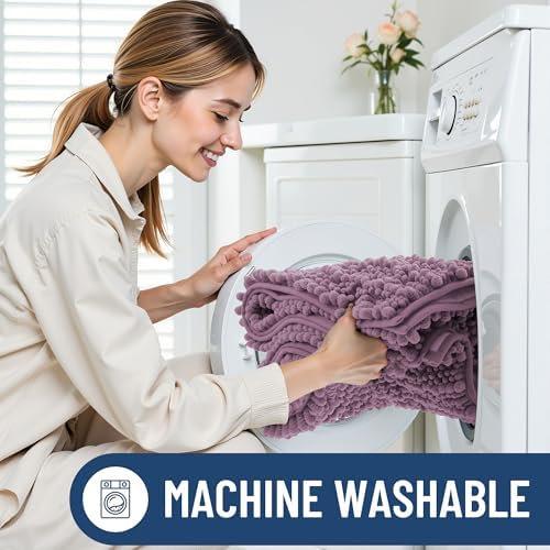 Smiry Bathroom Rugs 36X24, Extra Soft Rubber Backing Chenille Bath Mats - Image 6