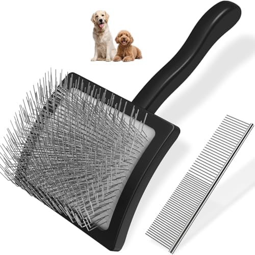 2PCS Slicker Brush for Dogs & Pet Comb, Professional Dog Grooming Brush by Unknown