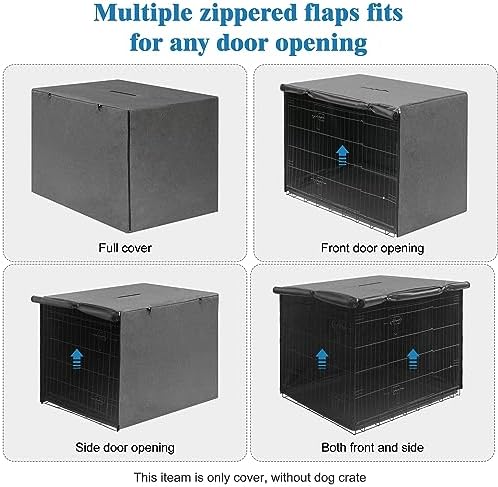 Deblue Indoor Grey Dog Crate Cover - Image 4