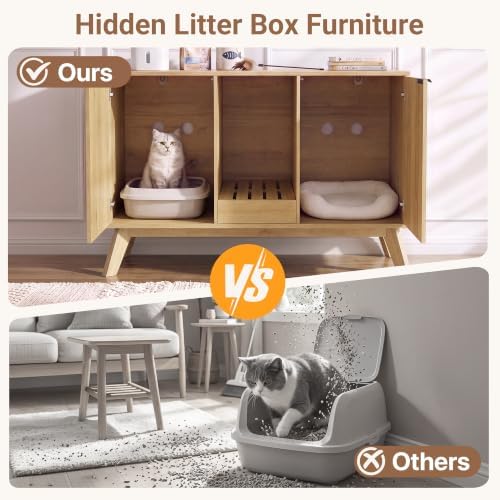 Seang Double Cat Litter Box Enclosure - Image 5
