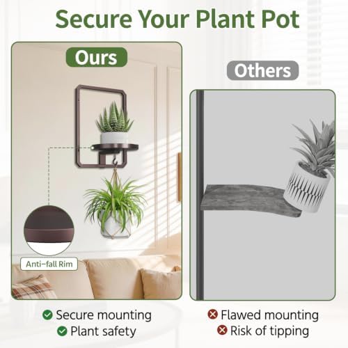 LASZOLA Plant Picture Frame Holder Shelf Wall Window Indoor - Image 5