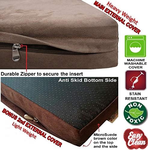 Dogbed4less XXL Waterproof Orthopedic Premium Memory Foam Dog Bed - Image 3