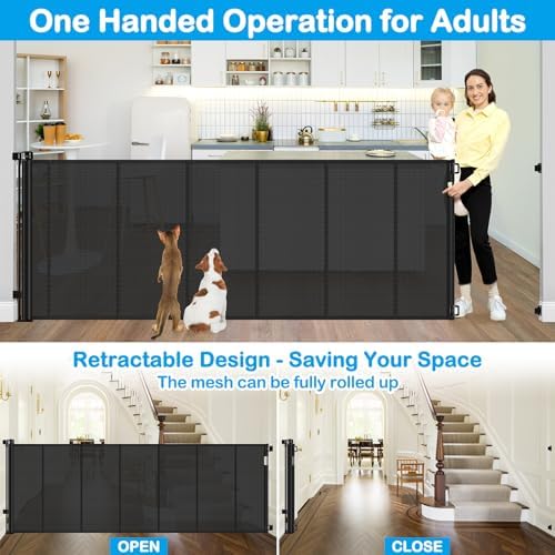 Reinforced 42" Extra Tall X 159" Extra Wide Retractable Pet Gate - Image 6