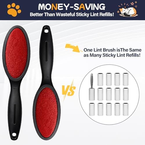 Lint Brush for Pet Hair, Double Sided Reusable Lint Remover, 2 Pack - Image 6