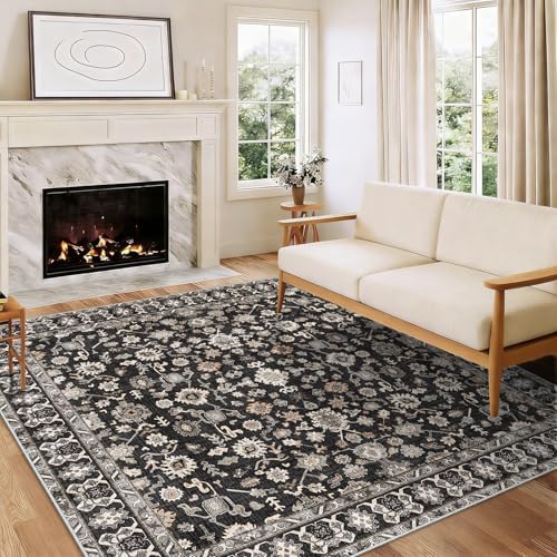 Washable 9x9 Square Rugs for Living Room, Vintage 9' Square Area Rug for Dining - Image 7