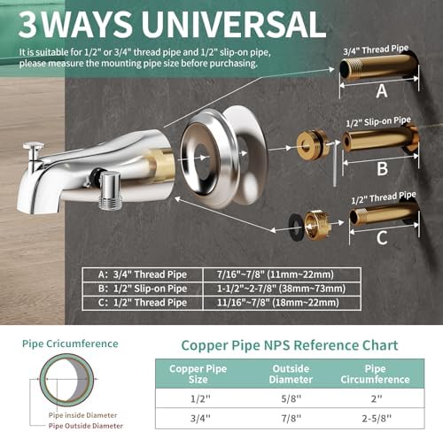 All Metal Bathtub Faucet Sprayer Attachment - Image 3