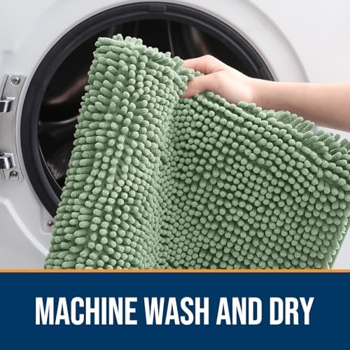 OLANLY Dog Door Mat for Muddy Paws 59x32, Super Absorbent Chenille Mud Mat - Image 5