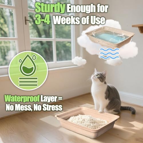 Disposable Litter Box for Cats Large: 2/4/6/8-Pack 17.5X 13.5in Leak-Proof - Image 3