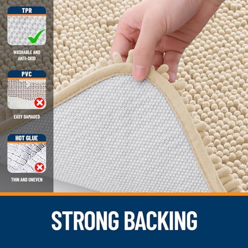 OLANLY Bathroom Rugs 32x20, Extra Soft Absorbent Chenille Bath Rugs - Image 6