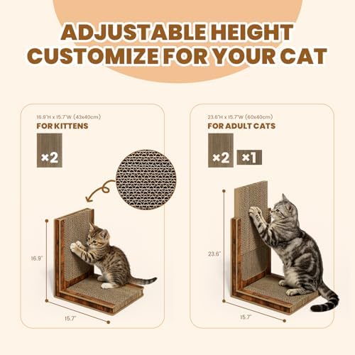 Deluxe Replaceable Cardboard Cat Scratcher, Easy Assembly & 3-Second Swap - Image 5