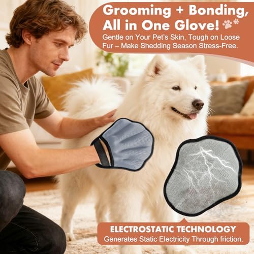 Pet Hair Removal Glove, Electrostatic Pet Hair Remover Glove - Image 2