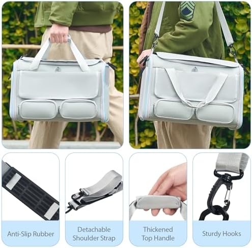 Cat Carrier for Pets up to 15 lbs, Soft-Sided Collapsible Pet Carrier - Image 5