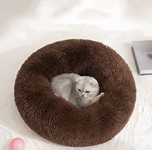 Dog Bed for Small Dogs & Cats, 24 Inch Medium Fluffy Washable Donut Bed - Image 3