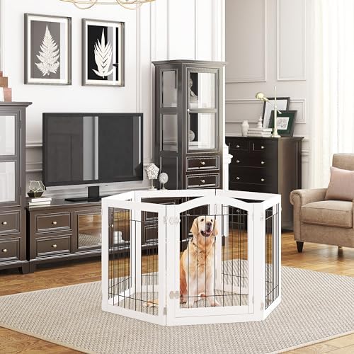 PAWLAND Dog Gate Indoor with Door, Freestanding - Image 3