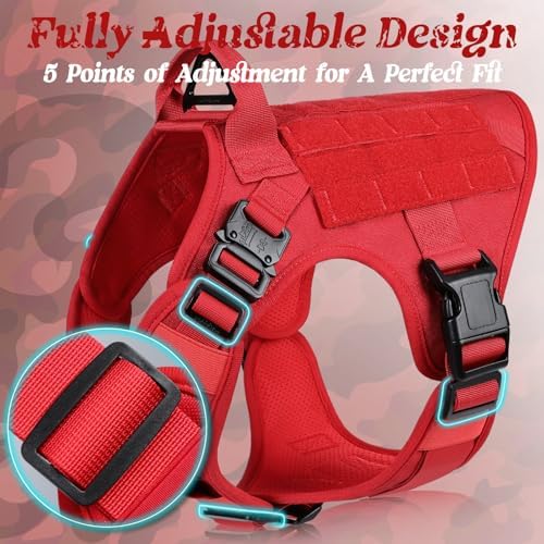 rabbitgoo Tactical Dog Harness for Medium, Heavy Duty Military No Pull Vest - Image 6