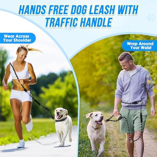 Lukovee Hands Free Dog Leash, 10FT Adjustable Waist-Lead & Shoulder Lead - Image 2