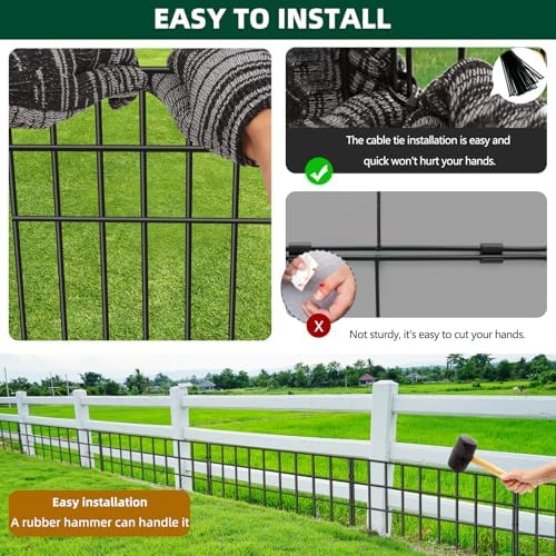 42.5ft x 13in Animal Barrier Fence, 30 Panels No Dig Garden Fence - Image 5