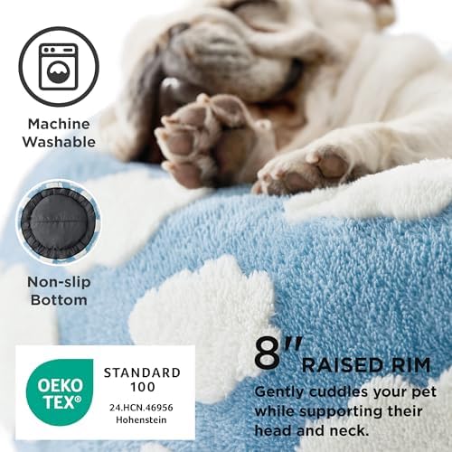 LE SURE Shown on TV Jacquard Donut Dog Beds Large Sized Dog - Image 4
