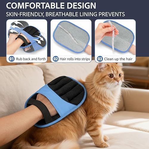Double Pet Grooming Glove Set - Image 5