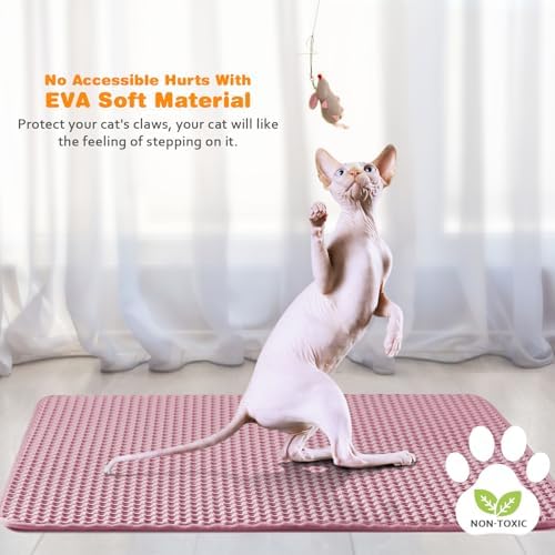 Cat Litter Mat 12"x12", Double Layer EVA litterbox Mat - Image 6