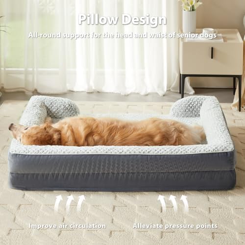 LEXTRO Washable Orthopedic Dog Bed, Waterproof Couch - Image 2