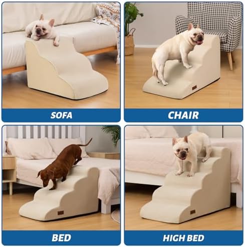 Aodisman Dog Stairs for High Bed, 5-Step Pet Ramp for Small Dogs and Cats - Image 3