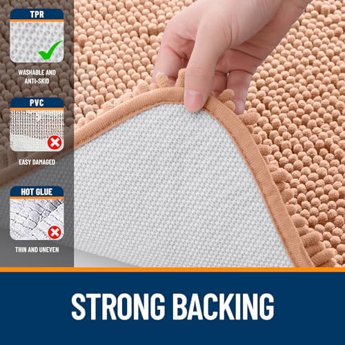 OLANLY Large Bathroom Rugs 50x30, Extra Soft Absorbent Chenille Bath Rugs - Image 6