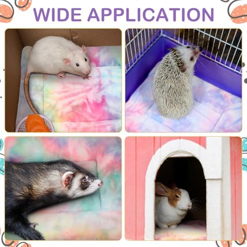 Haull 4 Pcs Waterproof Guinea Pig Bedding Mat, Tie Dyed, 13 x 10 - Image 6