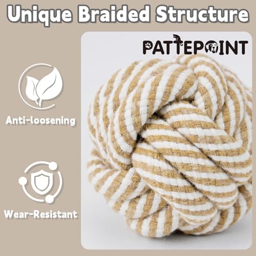 Dog Rope Toy for Small Dog 3pcs, Natural Chew Toys for Puppy, Medium Dogs - Image 4