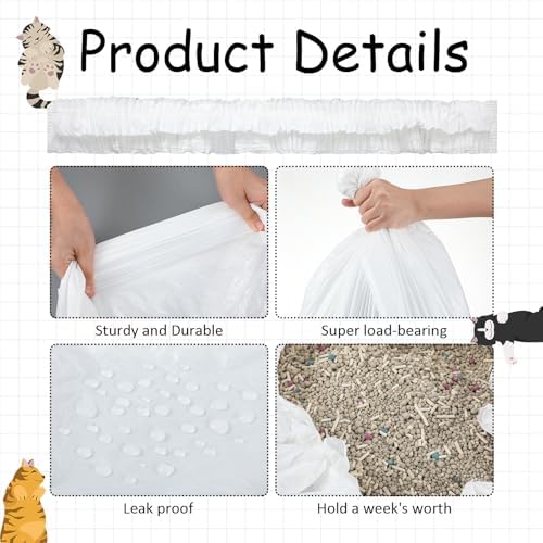 Honoson 100 Pcs Elastic Band Trash Bags - Image 3