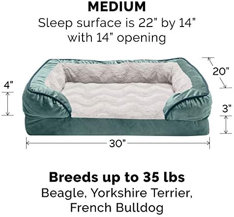 Furhaven Orthopedic Dog Bed for Medium/Small Dogs w/ Removable Bolsters & - Image 2