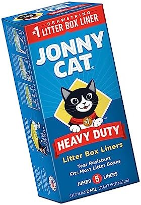 JONNY CAT Litter Box Liners, Heavy Duty Drawstring Liners, 5 Liners per Box - Image 3