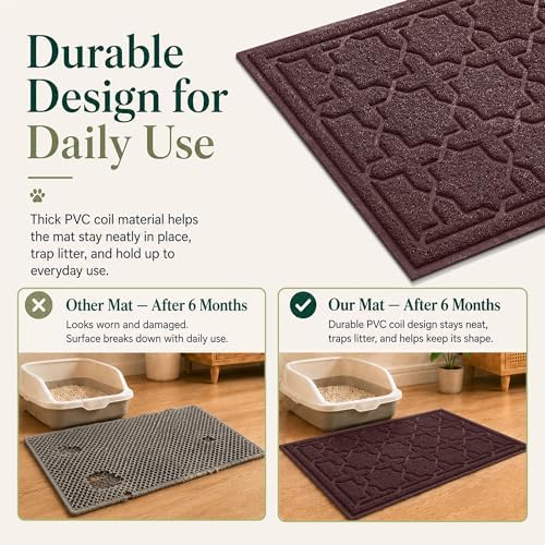 Yimobra Cat Litter Mat, Waterproof Litter Trap Mat, Dark Coffee - Image 4
