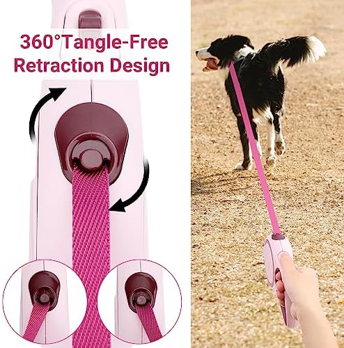 Segarty Dog Retractable Leash, 16ft Heavy Duty Walking Dog Leash - Image 4