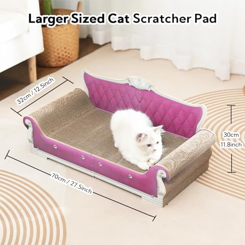Cat Sofa Shape Scratch Pad for Large Medium Small Indoor Cats, Larger-Sized - Image 2