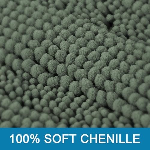 H.VERSAILTEX Bath Mat Set, 2 Piece Bath Mats Non Slip Thick Soft Chenille - Image 3