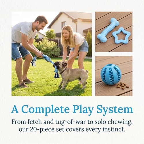 Beiker 20 Pack Puppy Chew Toys, Dog Teething Toys - Image 3