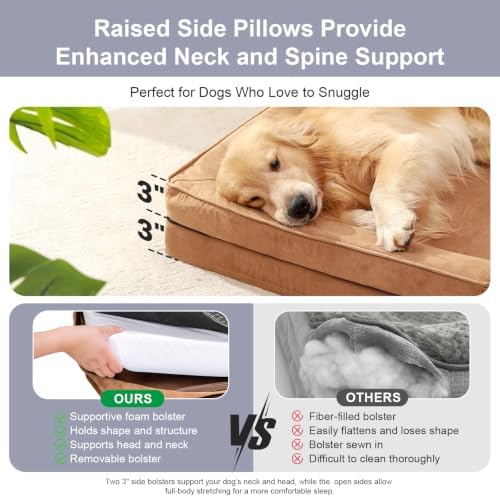 Rainmr Microsuede Dog Bed Orthopedic Washable - Image 5