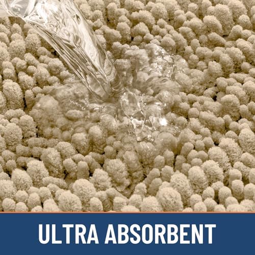 Smiry Bathroom Toilet Rugs U Shaped 20X20, Chenille Bath mats - Image 5