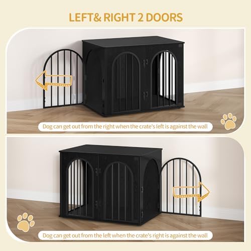 Hzuaneri 31.5'' Dog Crate Furniture, Dog Kennel Indoor - Image 4