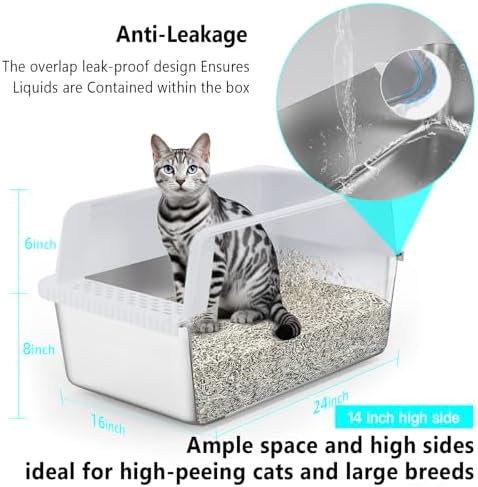Stainless Steel XXL Cat Litter Box - Image 2
