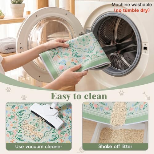 Bienbee Cat Litter Mat, 2 Pack 33" x 22" Machine Washable - Image 6