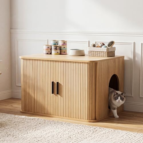 Seang 31.5" Cat Litter Box Enclosure, Hidden Litter Box Furniture by Seang