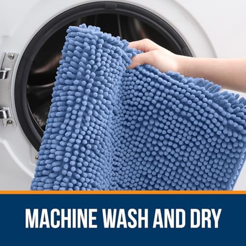 OLANLY Bathroom Rugs 35x24, Extra Soft Absorbent Chenille Bath Rugs - Image 5
