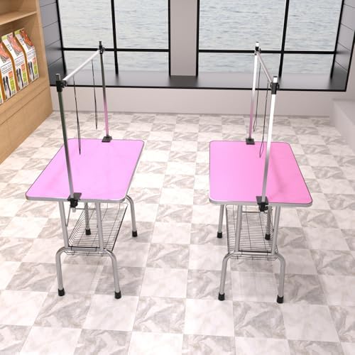 42" Pet Dog Grooming Table, Foldable Stainless Steel Frame Pet Drying Grooming - Image 6