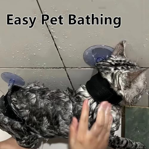 2Pcs Dog Bathing Tether with Suction Cup, Adjustable Collar Pet Bathing Fixture - Image 3