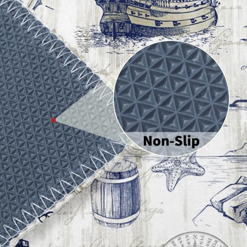 Giwawa Nautical Anchor Bath Rug Sailboat Lighthouse Soft Doormat Non Slip - Image 5