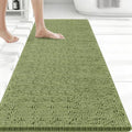 Bcoimo Bath Rug Mat, Sage Chenille High Absorbent Long Bathroom Runner Rugs by Bcoimo