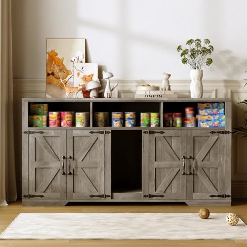 Vabches Litter Box Enclsoure for 2 Cats, 53.1" Cat Litter Box Furniture Hidden - Image 3